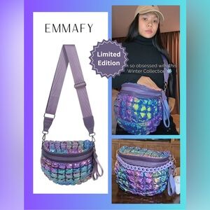 Emmafy Viral Go-Free Crossbody - Puffy Edition in Iridescent Violet
